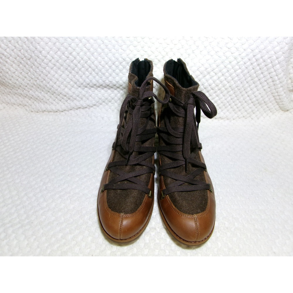Merrell Shiloh II Lace Brown Leather Wool Ankle Boots J004418 Womens 11